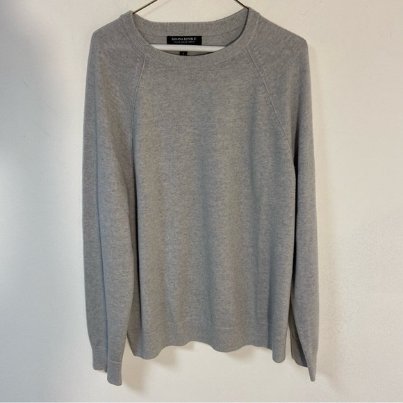 Banana Republic men’s sweater crew neck grey Large - Picture 3 of 10